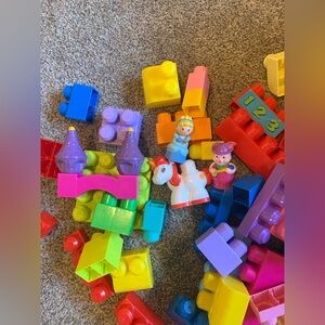 Mega Bloks Colorful Building Blocks and Figures Set